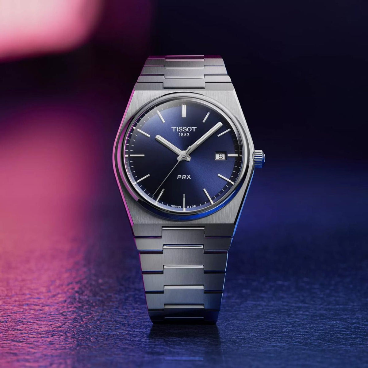Tissot PRX Silver Stainless Steel Blue Dial Quartz Unisex Watch – T137.210.11.041.00